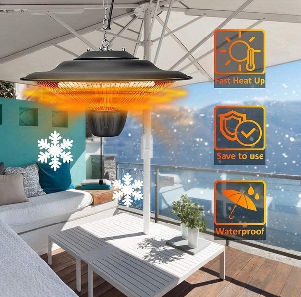 Workshop ceiling infrared heater